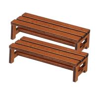 TOYANDONA 2 pièces Miniature Banc Bois Naturel pour Maison de Poupée Mobilier Décoratif Compact pour Salon Chambre Accessoire de Décoration Miniature Rustique