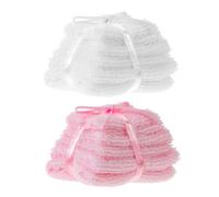 TOYANDONA 2 Pièces Miniature Dollhouse Towel Set Soft Tiny Bath Towels for Bathroom Decoration Elegant Detailing Compatible with Various Styles