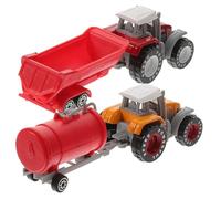 TOYANDONA 2 pièces Modèle de Camion Agricole Tracteur à Friction pour Garçon Fille Développement Coordination Main Œil Imagination