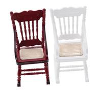 TOYANDONA 2 Pièces modèle de Meubles de Maison de poupée Chaise en Bois Miniature Accessoire de Chaise Longue Miniature Petits Accessoires de Paysage