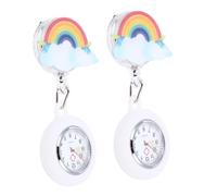 TOYANDONA 2 pièces Montres de Poche Infirmière Clip Rétractable Étanche Lumineuses avec Grand Cadran et Aiguille Phosphorescente pour Professionnels de Santé
