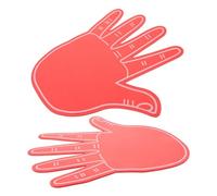 TOYANDONA 2 Pièces Moufles Mains Géants en Eva Rouge à Cinq Doigts pour Encouragements, Accessoires pour Mains de Célébration, Faciles à Nettoyer, pour Grandes Réunions et Événements