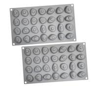 TOYANDONA 2 Pièces Moule Silicone Cavités Forme de Cailloux Irréguliers Résistant Haute Température Pour Chocolat Décoration Gâteaux et Pâtisserie