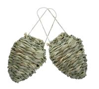 TOYANDONA 2 Pièces Nid de Guêpes Suspendu en Paille Tissée Léger Design Réaliste pour Repousser Les Frelons pour Porches et Jardins