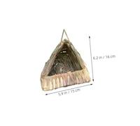 TOYANDONA 2 Pièces Nid Suspendu de Mer pour Perruches Maison Triangulaire Ouverture pour Entrée Facile Refuge pour Oiseaux de Compagnie Lot