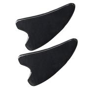 TOYANDONA 2 pièces Outil Gua Sha Naturel Corne de Buffle Forme Cœur pour Massage Visage Soins Peau Anti-poches Raffermissant et Améliorant la Circulation