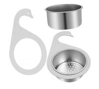 TOYANDONA 2 Pièces Panier de Vidange Acier Inoxydable de Crépines Multifonctionnelles pour Évier de Cuisine Filtre à Déchets Alimentaires Support de Séchage pour Fruits et Légumes
