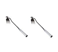 TOYANDONA 2 Pièces Pelle de désherbage Devoir Jardinage pelouses déracinement Râteau Outil de Jardin houe Manuel de Jardin Outils de désherbage de Jardin Outil de désherbage de Jardin Acier