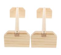 TOYANDONA 2 Pièces Perroquet Stand d'oiseau perchoir Perche Rester Cage à Poulet Accessoires Poules Accessoire Poule Accessoire Poussin Jouets Support en Bois Support d'oiseau en Bois Khaki