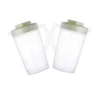TOYANDONA 2 pièces Pichet à Eau Froide avec Couvercle Vert Capacité Importante Résistant Haute Température pour Jus Maison et Thé Glacé Usage Domestique Pratique 2 pcs