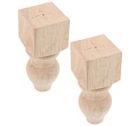 TOYANDONA 2 Pièces Pieds de Meuble en Bois Massif Carrés pour Canapé et Table Basse, Installation Facile, Style Élégant, Adaptés aux Chambres et Salons