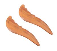 TOYANDONA 2 pièces Planche de Gua Sha Bois de Santal Outil de Massage Scraping Therapy pour Visage Corps Bois Naturel et Résistant Favorise la Circulation Sanguine