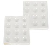 TOYANDONA 2 Pièces Plaque de Réaction Scientifique à 12 Trous en Céramique | Surface Émaillée Lisse, Réutilisable et Compacte, pour Démonstrations, Recherches, Échantillons Chimiques