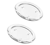 TOYANDONA 2 Pièces Plateau Rond pour Bougies en Verre, Simple et Élégant | Design Transparent, Facile à Nettoyer et Réutilisable, pour Bougies Piliers ou Chauffe-plat, Décor de Table