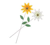 TOYANDONA 2 Pièces Plug-in à Fleurs Forgées Décor Extérieur Piquets De Jardin Décoratifs Pieu De Plein Air Décoration De Jardin Dirigé Étanche Jardins Enjeux Piquets De Fleurs Le Fer