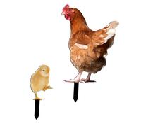 TOYANDONA 2 Pièces Plug-in De Décoration De Jardin Faire La Fête Signe De Poulet De Jardin Ornement De Pelouse De Poulet Décor Extérieur Accessoires De Poulailler Les Poules Acrylique