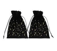 TOYANDONA 2 pièces Pochons Velours à Cordon pour Cartes de Tarot et Bijoux Lot de Portables Élégants Pochettes de Rangement Décoratives et Pratiques