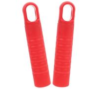 TOYANDONA 2 pièces Poignée de Manche de Balai Antidérapante avec Trou de Suspension Embout de Remplacement pour Tiges de Balai Serpillière et Pelle de Nettoyage Installation Facile Rouge