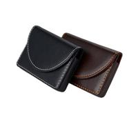 TOYANDONA 2 Pièces Porte-cartes de Visite en Pu et Acier Inoxydable | Accès Facile, Format Portable, Rangement pour Cartes de Crédit et Professionnelles, Style Moderne Noir Coffee