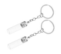 TOYANDONA 2 pièces Porte-clés Kawaii Verre Transparent Bouteille Pendentif pour Sac à Dos Femme Accessoire Léger et Créatif Bouteille Message et Huiles Essentielles Cadeau Fête des Mères
