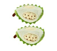 TOYANDONA 2 Pièces Porte Clés Peluche Fruit Doux Pendentif Durian Mignon Ornement Sac pour Garçon Fille et Couples Suspendu Relaxant et Charmant