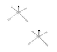 TOYANDONA 2 Pièces Porte-Parapluie Grand Parapluie parasols de terrasse Stand de Parapluie Pieds de Parapluie Rester Jardin de Stand Parapluie Support de Parapluie de Plage Acier Blanche
