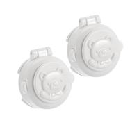 TOYANDONA 2 pièces Protection Boutons Poussoirs Voiture et Lave-linge Verrou Sécurité Garçon Fille Facile à Installer Résistant Humidité et Poussière Protection Anti-pression Accidentelle