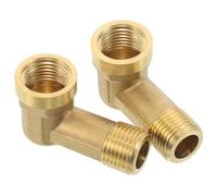 TOYANDONA 2 pièces Raccord Coudé Laiton Massif Pouce Double Filetage Externe Corrosion Accessoire de Tuyauterie Polyvalent Lot