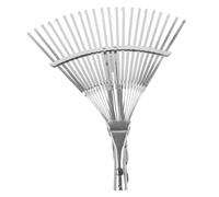 TOYANDONA 2 Pièces Râteau de Jardin Acier Inoxydable avec Manche Rétractable Outil Pratique pour Nettoyage Jardinage pour Aménagement Paysager et Entretien de Jardin