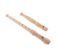 TOYANDONA 2 Pièces Recorder Soprano Bois Design Allemand et Anglais Instrument à Vent Portable pour Garçon Fille Débutants Bois Dhévéa Naturel
