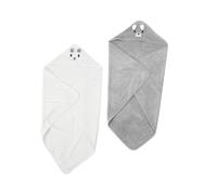 TOYANDONA 2 pièces Serviette de Bain à Capuche pour Tout-petits Doux Absorbante et Respirante Cadeau Naissance Garçon Fille Peignoir Garçon Fille Confortable