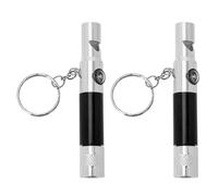 TOYANDONA 2 Pièces Sifflet de Randonnée avec Boussole, Lampe de Noire | Alliage D'aluminium, Design Porte-clés, Tons Clairs et Nets, pour Survie Extérieure et Autoprotection