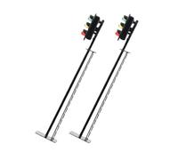 TOYANDONA 2 pièces Signal Lamp Model Traffic and Railroad Lights with Illumination Realistic DIY Decor Props for Table and Micro Landscape Scenes