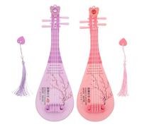 TOYANDONA 2 Pièces Simulation Pipa Instrument for Children Early Education with Sound and Light Effects Realistic Chinese Stringed Musical Model Hanfu Apparel Accessories and
