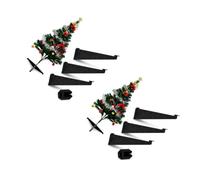 TOYANDONA 2 Pièces Socle pour Sapin de Noël Artificiel en PS, Noir, Simple | Support Décoratif pour Arbre de Noël, Montage Facile, Rangement Compact, Usage Fête de Noël, Style Pratique