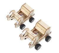TOYANDONA 2 Pièces Stem Car Model DIY Kit for Wooden Voice Controlled Educational Toy for Science and Engineering Learning Indoor Outdoor Assembly Fun