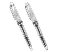 TOYANDONA 2 Pièces Stylo Plume Rotatif à Remplissage par Piston Réservoir Transparent à Grande Capacité Pointe Lisse pour Écriture Scolaire Calligraphie et Travail Classe