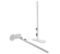 TOYANDONA 2 Pièces Support de Bureau en Acier Inoxydable Blanc pour Panneau Perforé Fixation Réglable, Installation Facile, pour Environnements de Travail et Ateliers