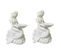TOYANDONA 2 Pièces Support de Résine pour Boule de avec Statue de Sirène Décoration pour Intérieur et Extérieur