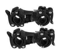 TOYANDONA 2 pièces Support Lampe de Poche Fixation Guidon et Robuste Compatible Lampes Multiples Porte pour et Canne Noir