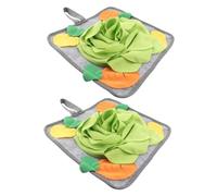 TOYANDONA 2 pièces Tapis de Fouille Lapin Molleton Lavable Tapis Dentraînement Dérapant pour Lapin Coussin de Stimulation pour Cage Intérieure Jeu Éducatif pour Réduire Stress