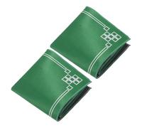 TOYANDONA 2 Pièces Tapis de Mahjong Vert Carré en Crystal Velvet pour | Protection Épaisse, du Bruit, Surface Résistante à L'usure, Usage Maison et Réunions