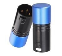 TOYANDONA 2 Pièces Terminateur de Connecteur Xlr 3 Broches 120 Ohm Bleu | Résistance Intégrée 120 Ohm, Fiche Mâle Standard, Plastique et Métal, Concerts et Productions