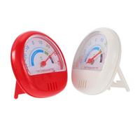 TOYANDONA 2 pièces Thermomètre Réfrigérateur Congélateur Plastique Portable Précis Compact Intérieur Extérieur Blanc Rouge