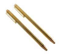TOYANDONA 2 pièces Tiges de Radiesthésie Cuivre Rétractables Bâtons Portables Forme de Stylo pour Détection Or Eau et Objets Enfouis Outils Spirituels pour Chasse Aux Fantômes et