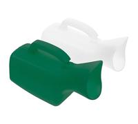TOYANDONA 2 pièces Urinoir Femme Portable Capacité Élevée Collecteur Urine Léger et Réutilisable Plastique Bouteille Pratique pour Voyage Hôpital et Camping Lot de Blanc Vert