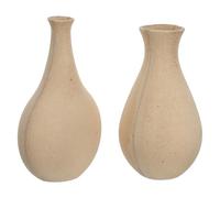 TOYANDONA 2 Pièces Vase Décoratif en Bois Naturel pour Fleurs, Design Moderne et Rustique, Centre de Table pour Salon, Chambre ou Bureau, Décoration Élégante et Solide