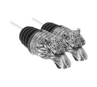 TOYANDONA 2 pièces Verseur Bouteille Vin Tête de Loup Alliage de Zinc Bouchon de Conservation Finition Bronze Artistique pour Bar Maison Cuisine Lot
