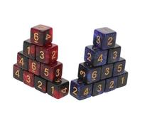 TOYANDONA 20 Pièces Acrylique Résistant Dés à Bicolores Thème Espace pour Jeux de Société RPG et Activités Éducatives
