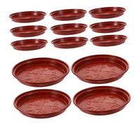 TOYANDONA 20 Pièces Base de Palette soucoupes de jardinière bacs à Plantes Plant Pots à l'intérieur en Plein air Plateau de Fond de Pot à Fleurs bac pour Plantes d'intérieur Plastique Rouge
